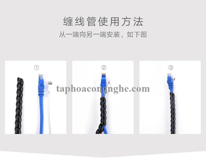 Ugreen 30821 5M Size 10mm màu Đen Dây ống xoắn PE bảo vệ cáp cao cấp LP122 30030821